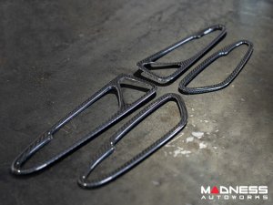 Alfa Romeo Stelvio Interior Door Handle Trim Kit - Carbon Fiber - Pre '20 models - Feroce Carbon Alfa Romeo Stelvio Interior Door Handle Trim Kit - Carbon Fiber - Pre '20 models - Feroce Carbon